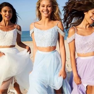 Lilac 2 piece prom gown brand new!